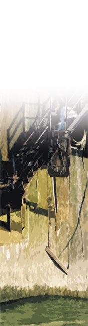 industrial river staircase